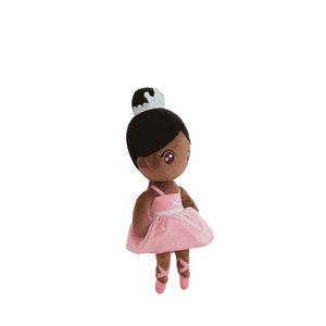Ballerina little Princess 13" plush rag doll - Pink