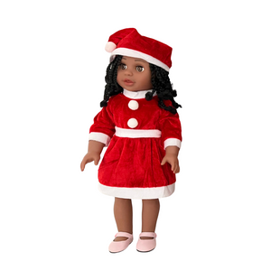 Christmas red & white dress and bonnet outfit