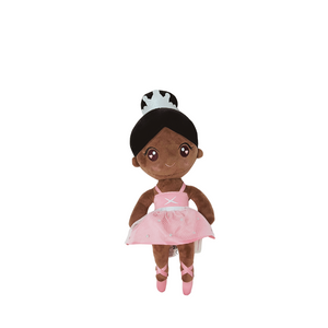 Ballerina little Princess 13" plush rag doll - Pink